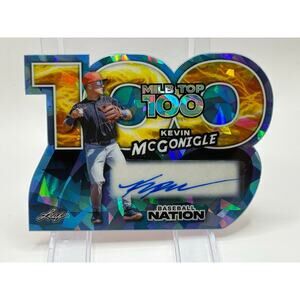 2025 Leaf Baseball Nation Kevin Mcgonigle Top 100 Die-cut Blue Ice Auto 1/1 SSP